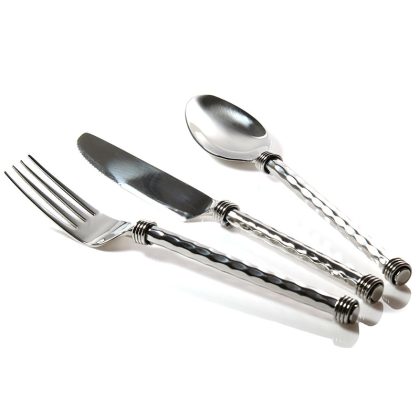 Coiled dimple handle dining set (18 pieces)