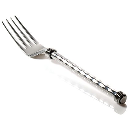 Coiled dimple handle table fork