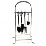 24 piece rope handle dining set with stand