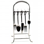30 piece rope handle dining set with stand