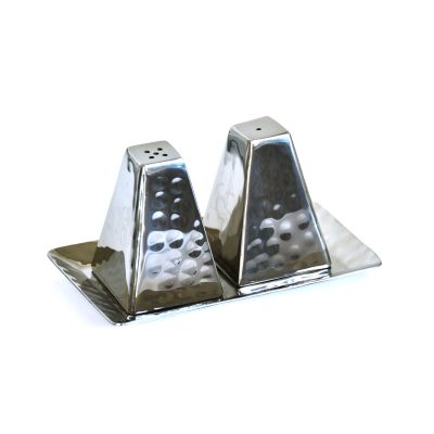 stainless steel salt and pepper set