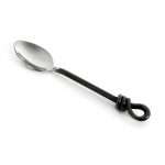 Black Rope Handle Dessert Spoon