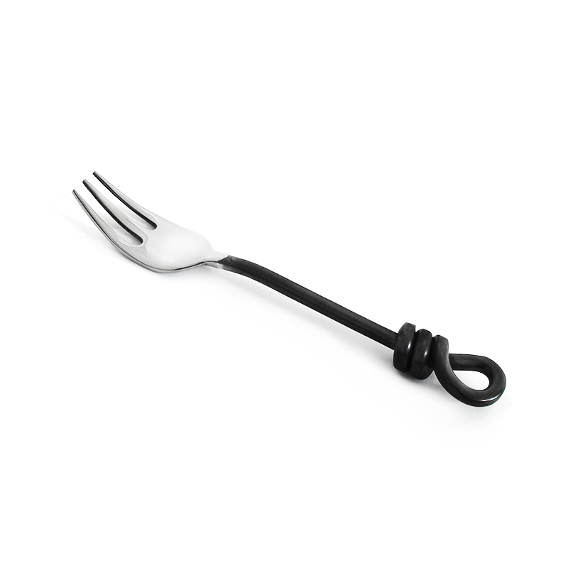Black Rope Handle Small Fork