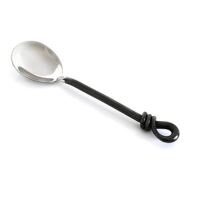 Black Rope Handle Soup Spoon