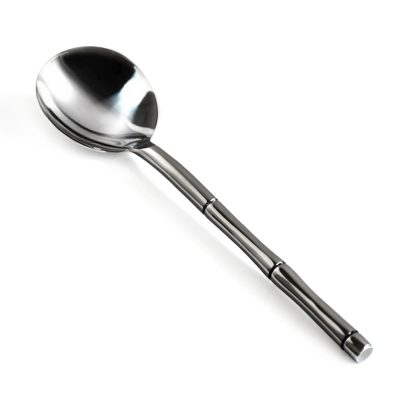 Bamboo handle soup spoon (19.6cm)