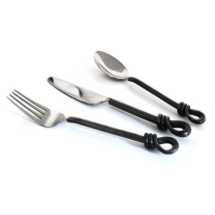black rope handle dining set